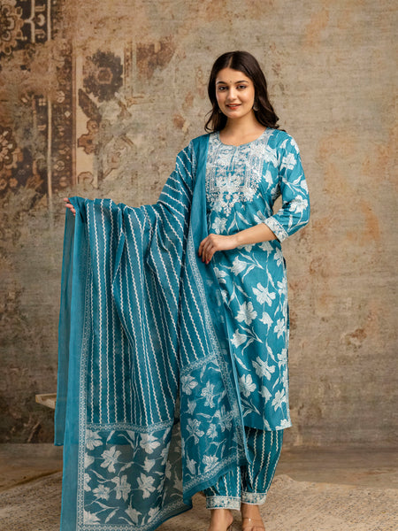 Firoji Cotton Suit Set for Women