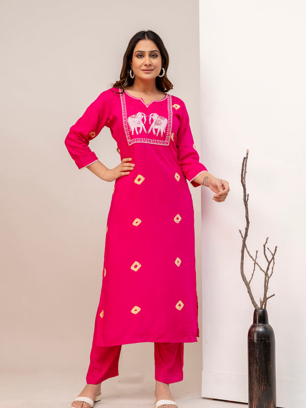 Rama Rayon Kurta Pant Set