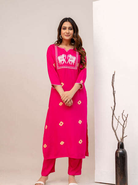 Rama Rayon Kurta Pant Set