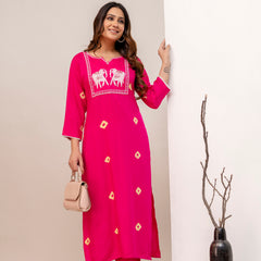 Rama Rayon Kurta Pant Set