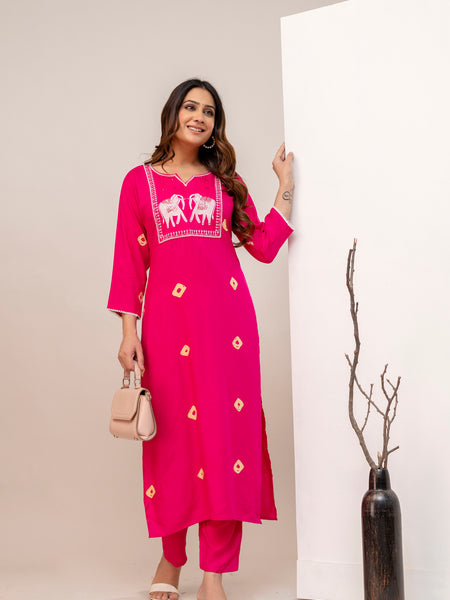 Rama Rayon Kurta Pant Set