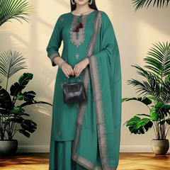 Rama Rayon Kurta Palazzo Suit Set