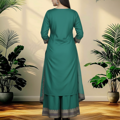 Rama Rayon Kurta Palazzo Suit Set