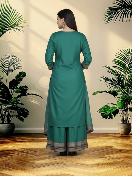 Rama Rayon Kurta Palazzo Suit Set