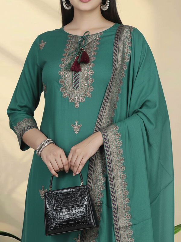 Rama Rayon Kurta Palazzo Suit Set