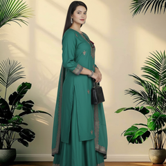 Rama Rayon Kurta Palazzo Suit Set