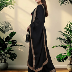 Black Rayon Kurta Palazzo Suit Set